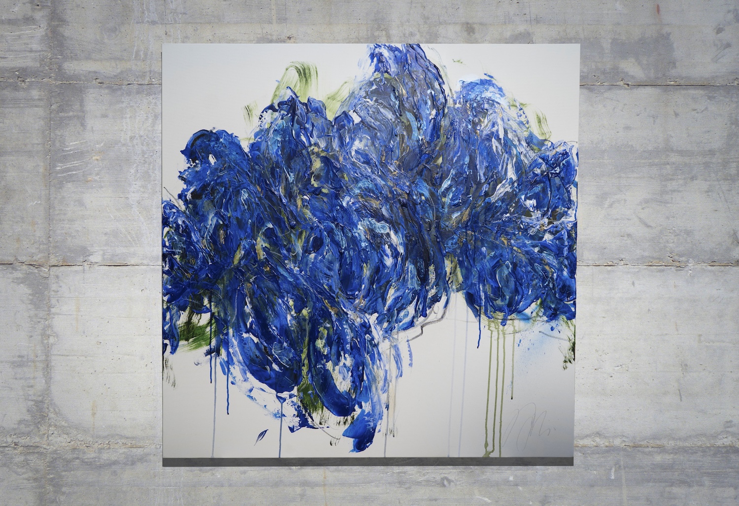 フローラルコレクション　新作追加！１メートル正方形の美しい青い花！