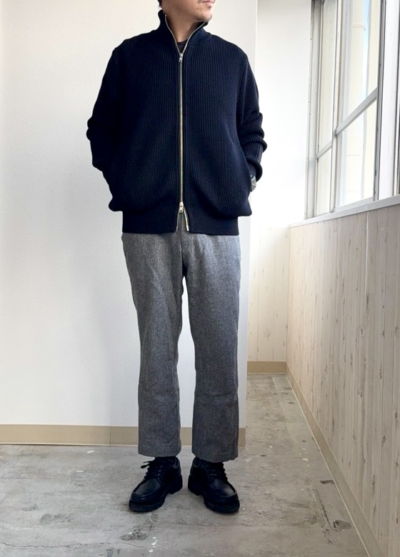 yonetomi EX FINE WOOL RIB KNIT BLOUSON