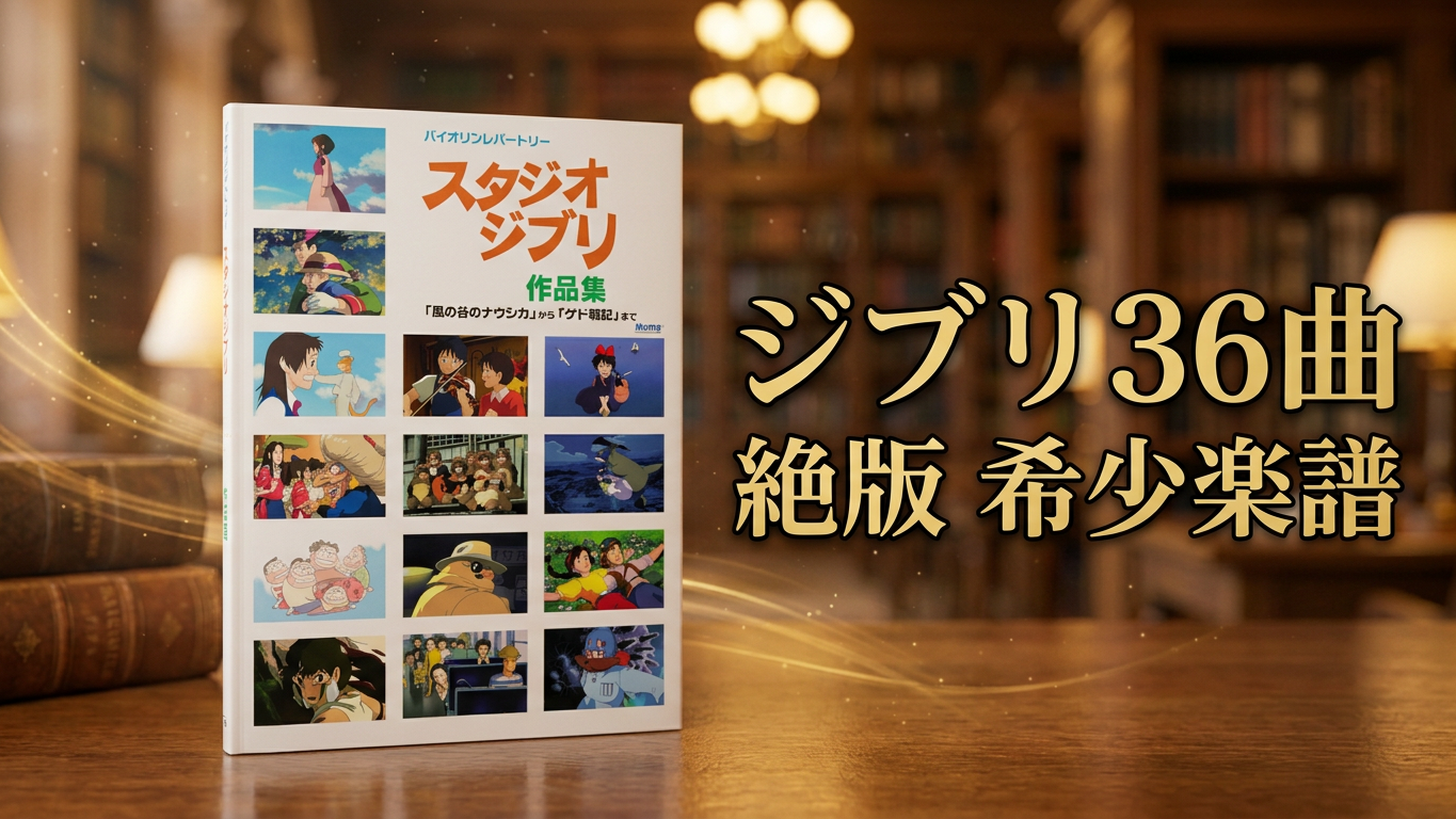 【絶版・激レア】ジブリのバイオリン楽譜（全36曲）を紹介！ナウシカからゲド戦記まで