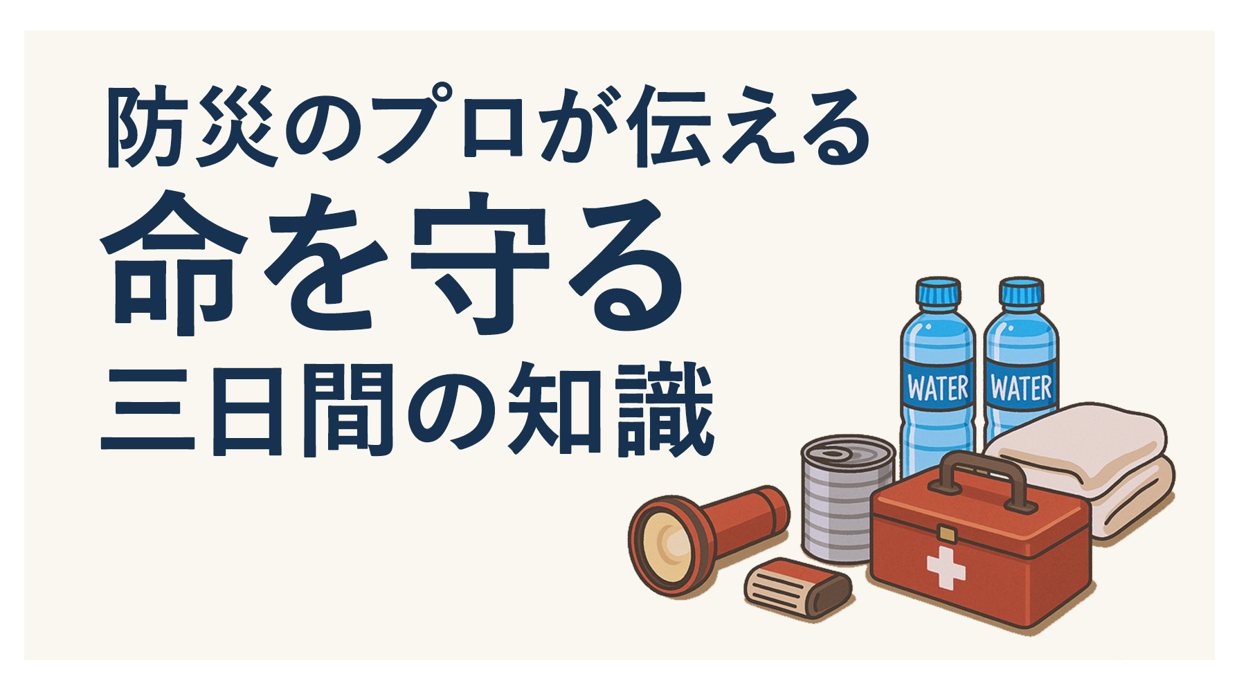 【防災のプロが教える】命を守る”3日間”の知識とは？