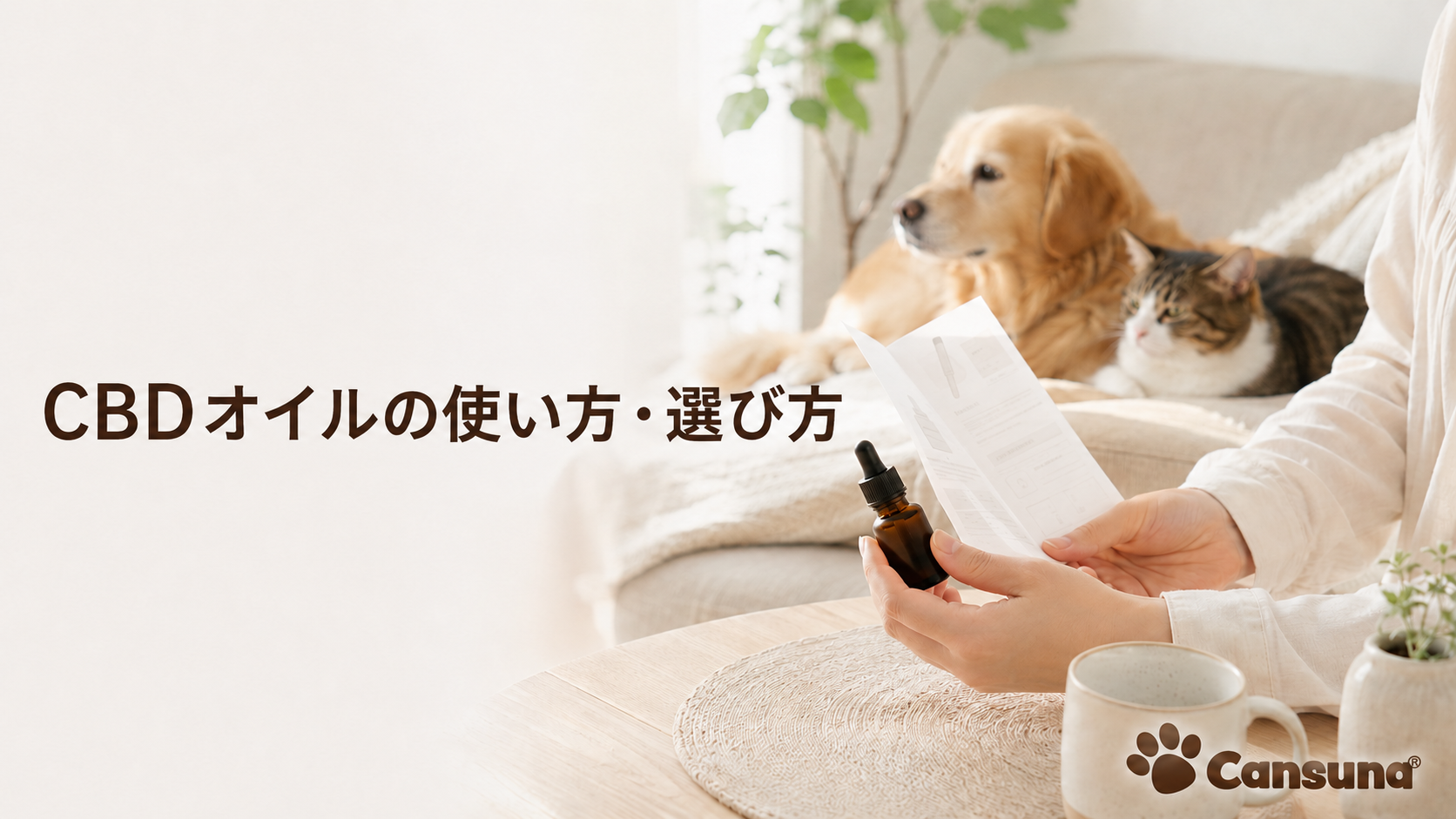 ペット用CBDオイルの使い方・選び方｜犬猫別の濃度と量【2026年版】