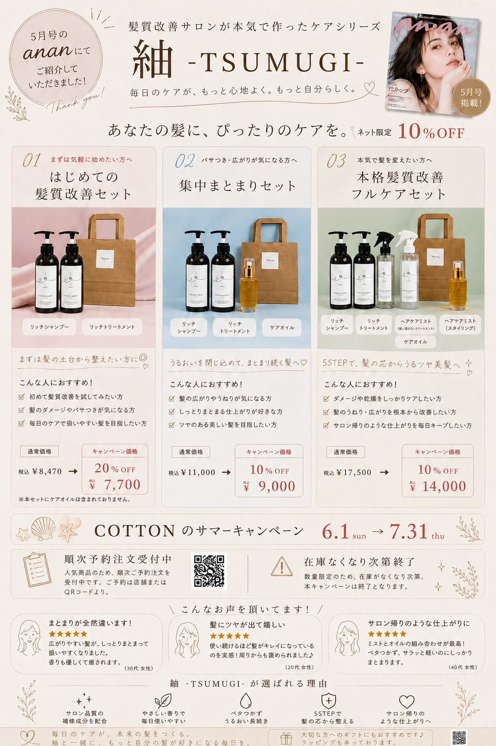 【Summer Campaign】 紬 セット販売