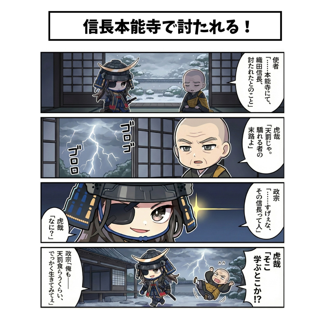 信長、本能寺で討たれる!