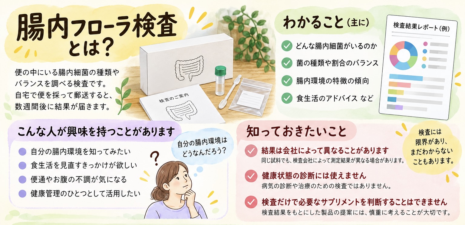 お店でもよく聞かれる、腸内フローラ検査。①