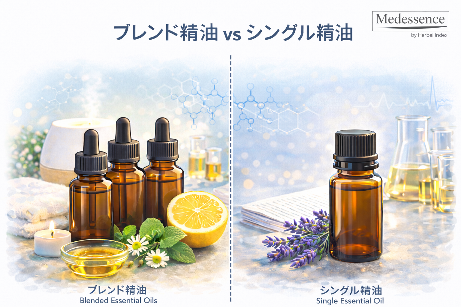 ブレンド精油 vs シングル精油