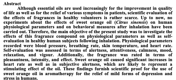 スイートオレンジ精油を吸うとどう変わる？