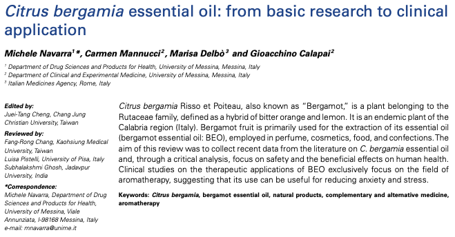 ベルガモット精油｜ストレス・自律神経・抗菌・鎮痛まで。香りの癒しを超えた“科学の力”とは？