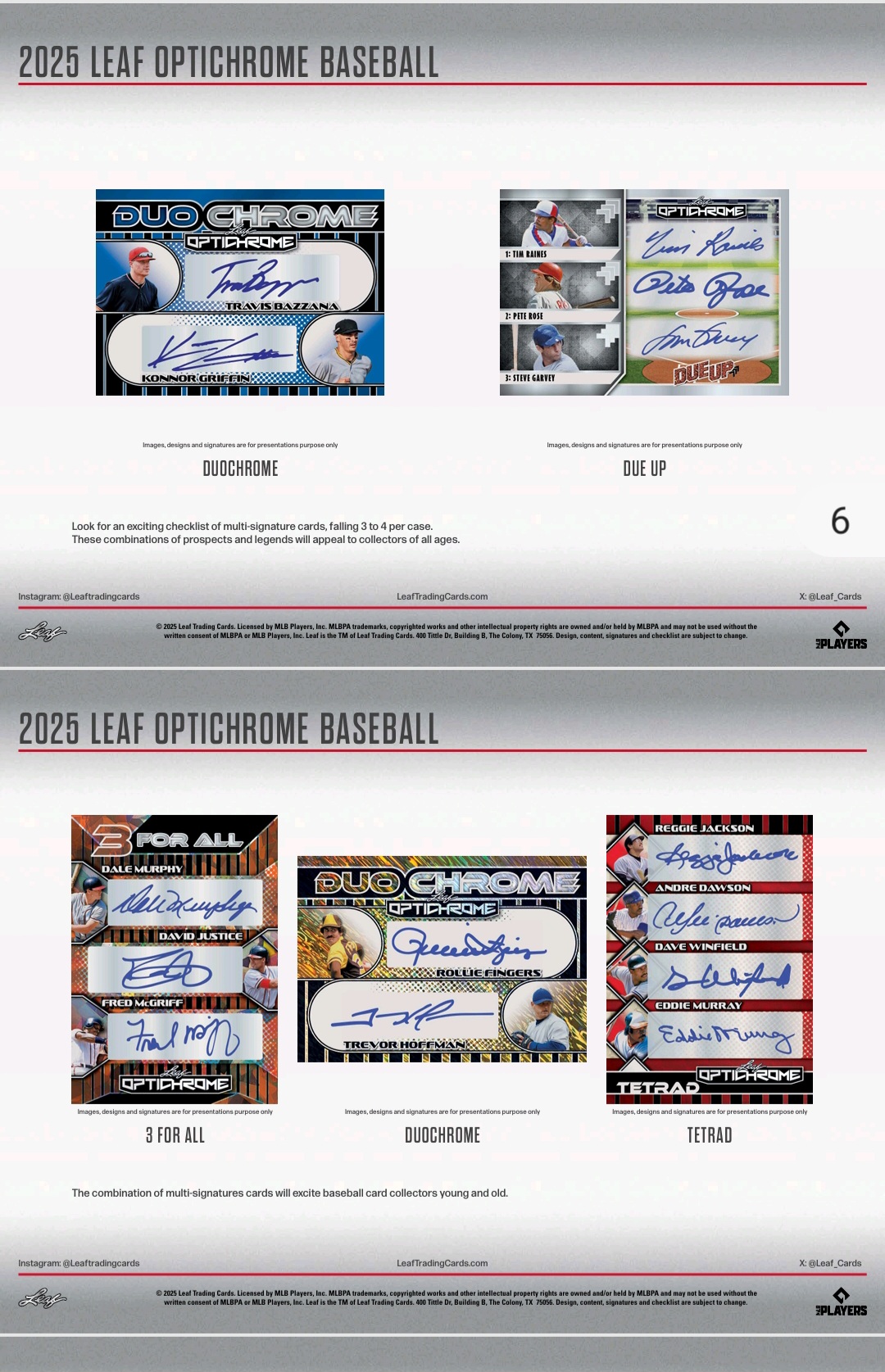 Leaf Trading Cards 2025 Leaf Optichrome Baseball