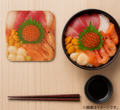 食べられないけど美味しそう！北海道海鮮丼ミニタオル