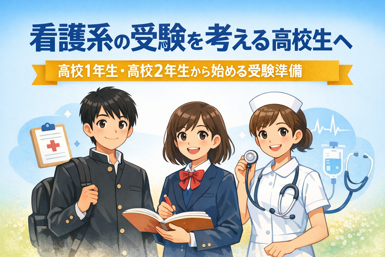 看護系の受験を考える高校生へ｜高校1年生・高校2年生から始める受験準備