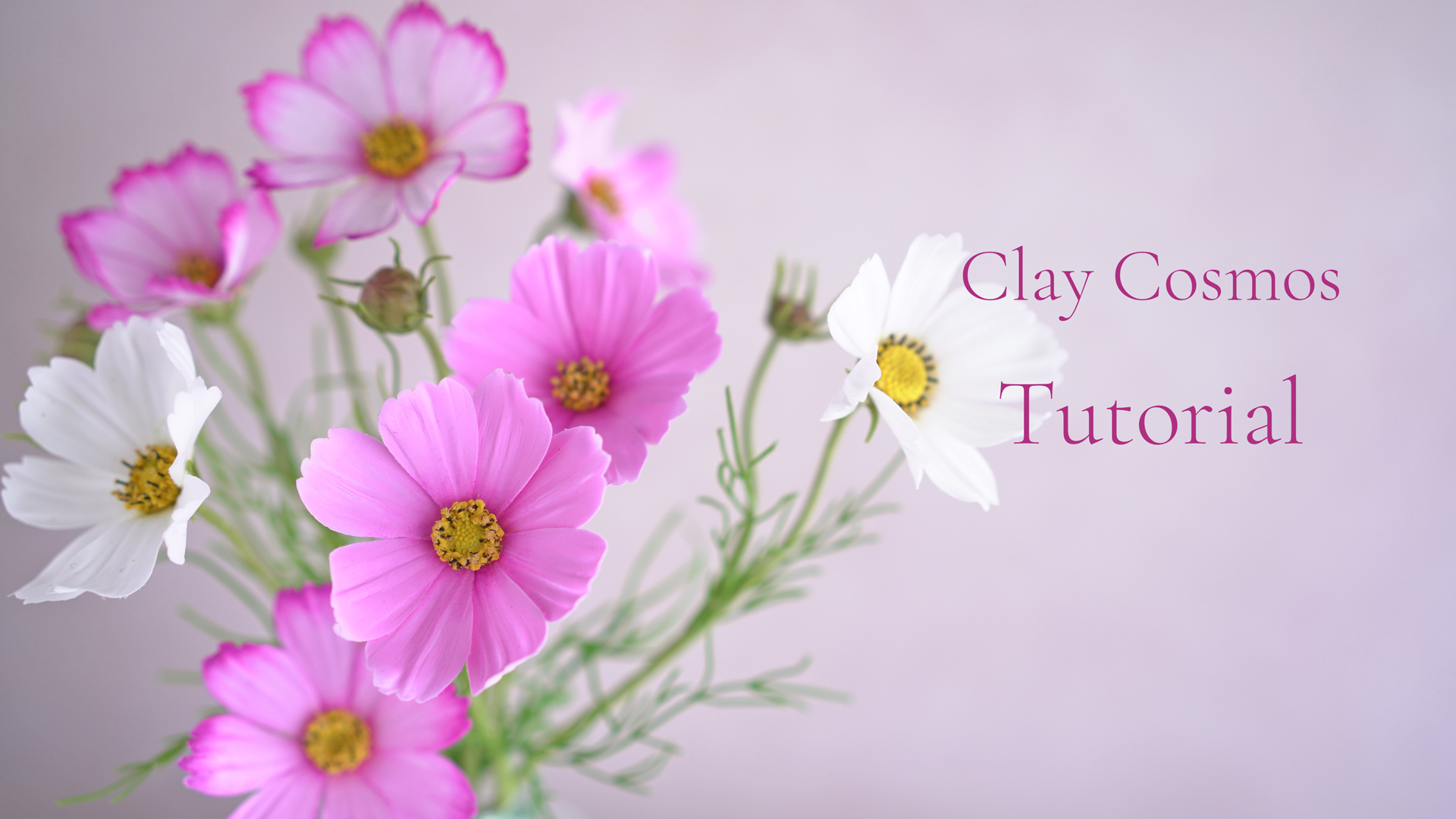 Clay Art Flower Cosmos クレイフラワー粘土で作るコスモスの花