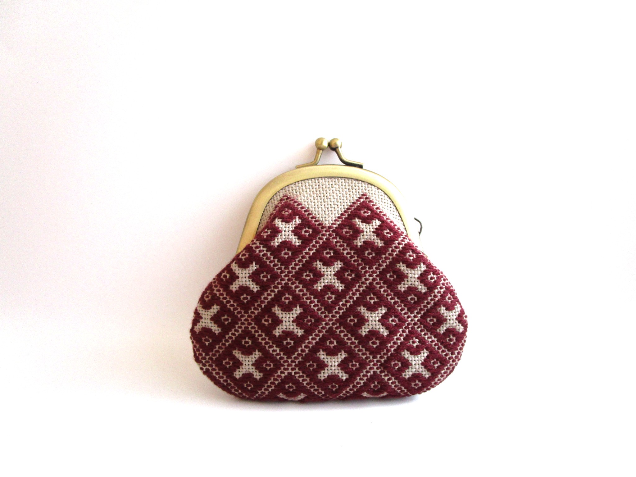 ★新作★『こぎん刺し』手のひらサイズのがま口 発売のお知らせです。