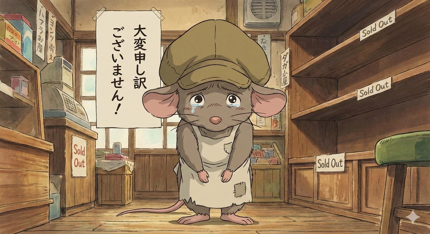 【緊急】お詫び