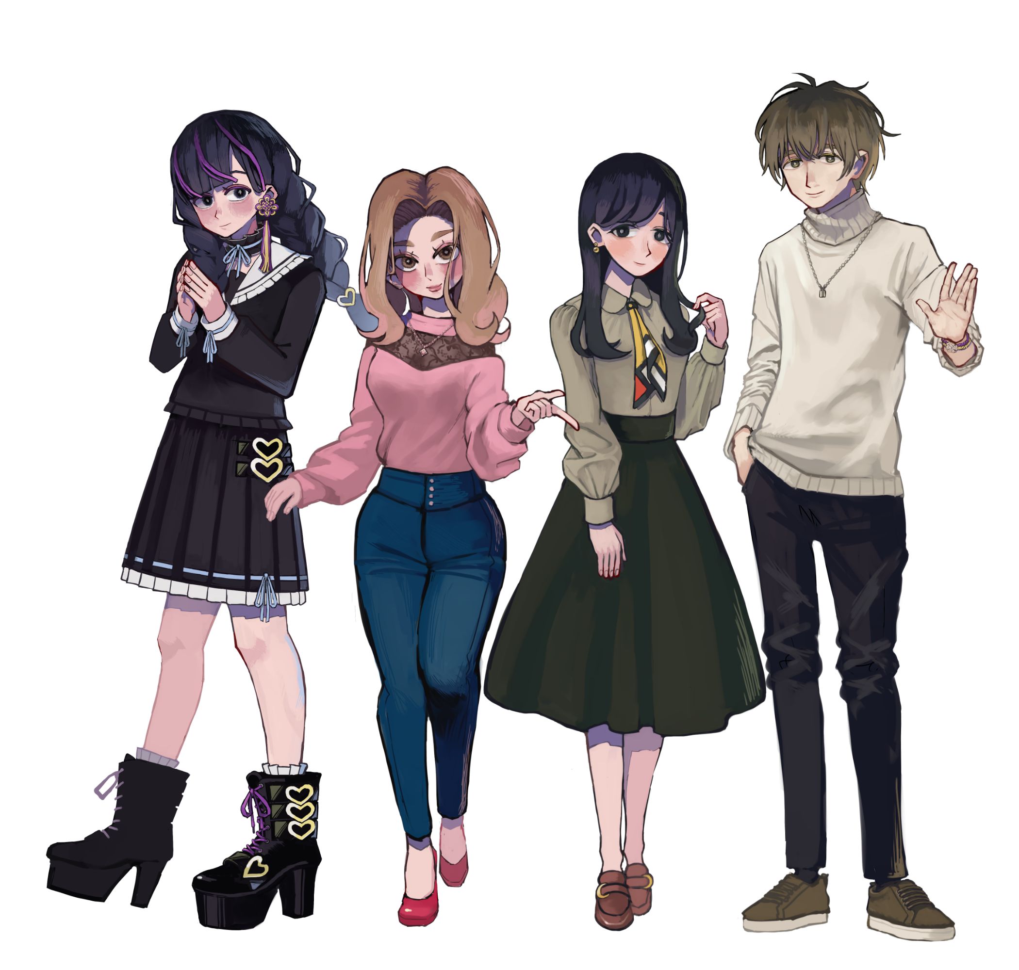 そら様　マーダーミステリー「冬城家の娘たち」イラスト制作