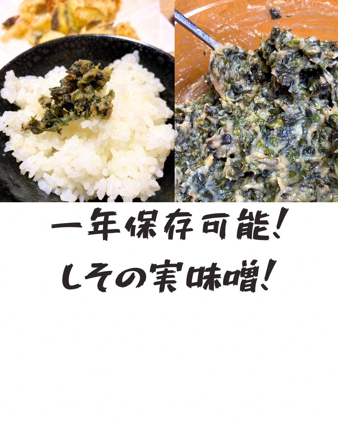 1年保存可能！しその実味噌！