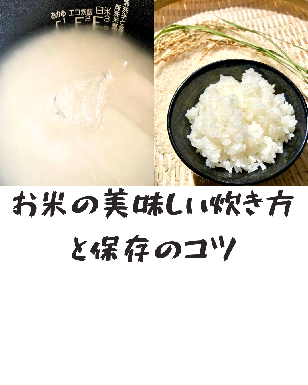 お米の美味しい炊き方と保存のコツ