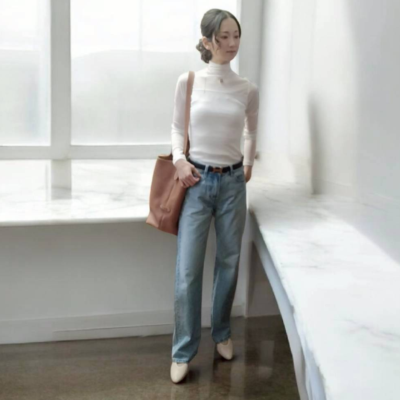 春の新作シアーロンＴを使った着回しコーデ