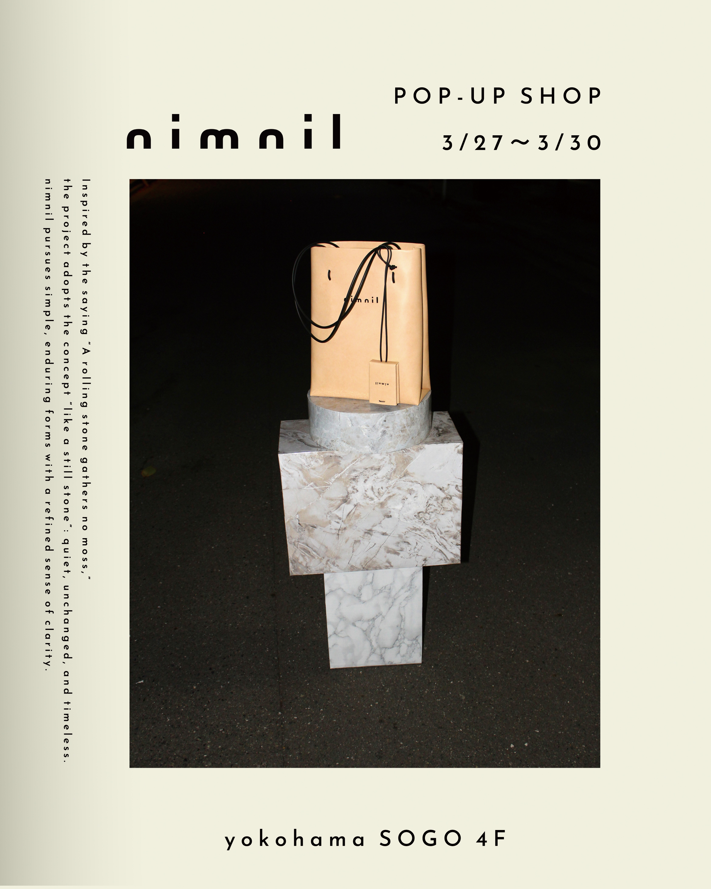 POP-UP STORE 3/27～3/30 横浜そごう 4F POP-UPスペース