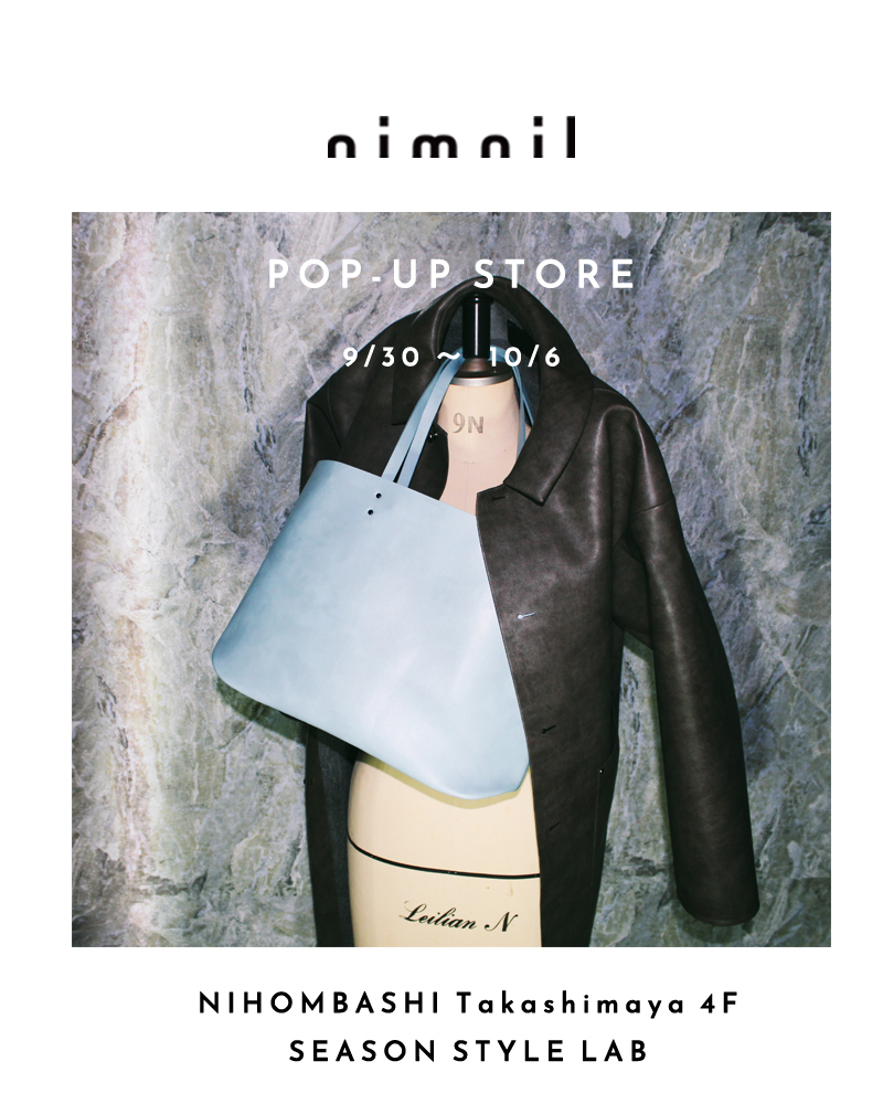 日本橋 高島屋 4F SEASON STYLE LAB内 POP-UP SHOP 9/30～10/6