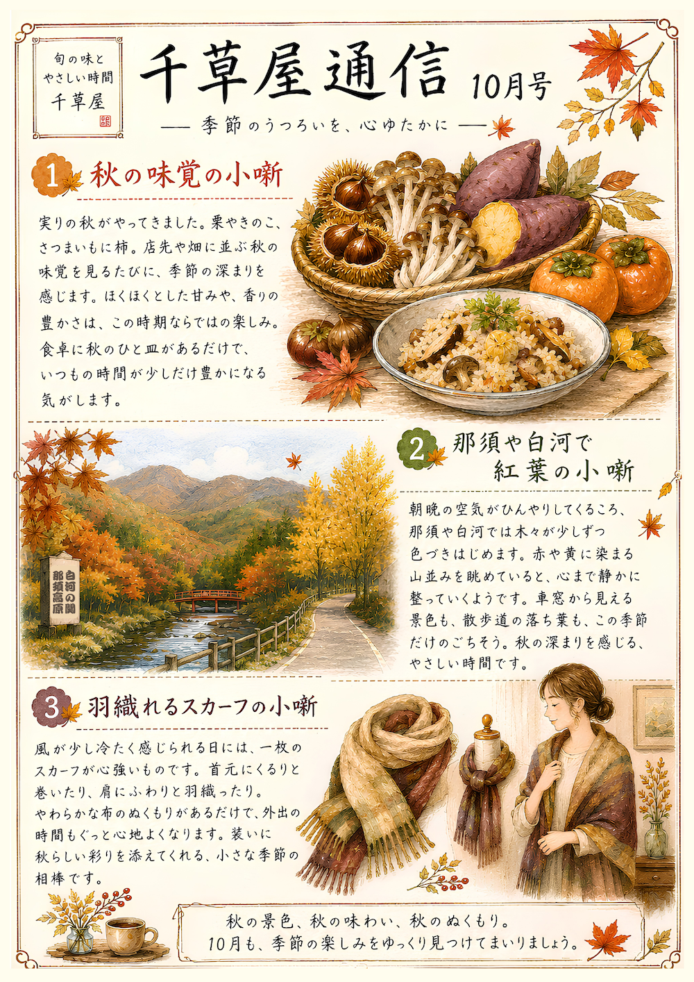 千草屋通信１０月号