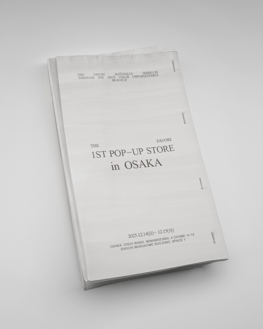 THE FAVORI 1ST POPUP IN OSAKA