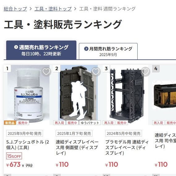 【ホビーサーチ】週間ランキング1位、月間ランキング3位を獲得！