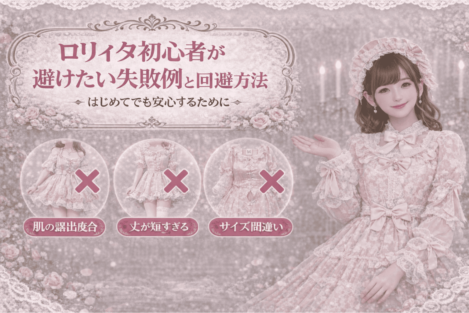 ロリィタ初心者が避けたい失敗例と回避方法｜はじめてでも安心するために