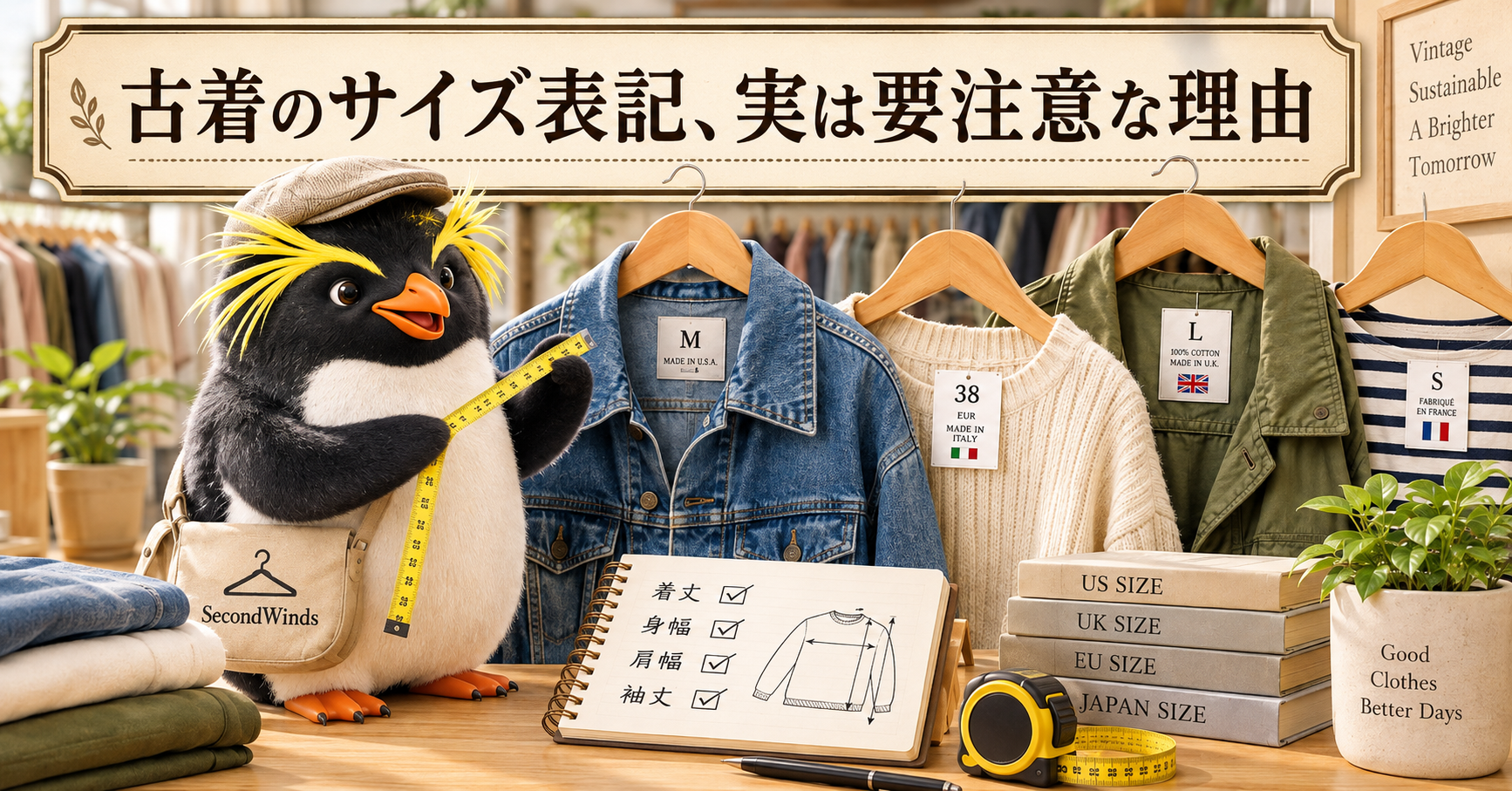 古着のサイズ表記、実は要注意な理由