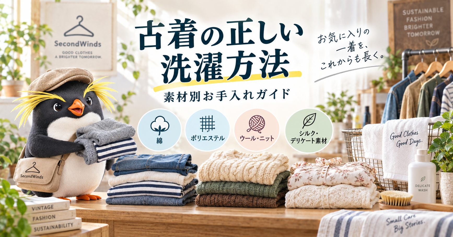 古着の正しい洗濯方法|素材別お手入れガイド