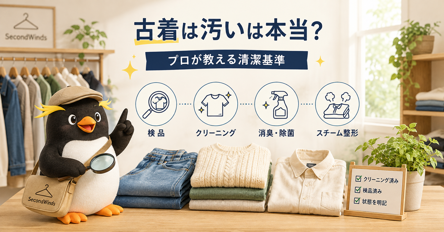 古着は汚いは本当?プロが教える清潔基準