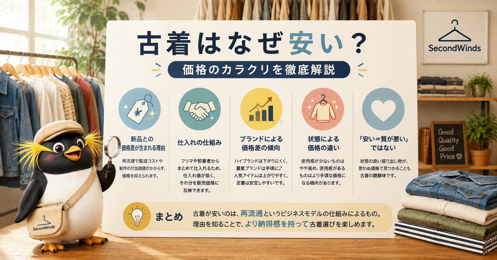 古着はなぜ安い?価格のカラクリを徹底解説