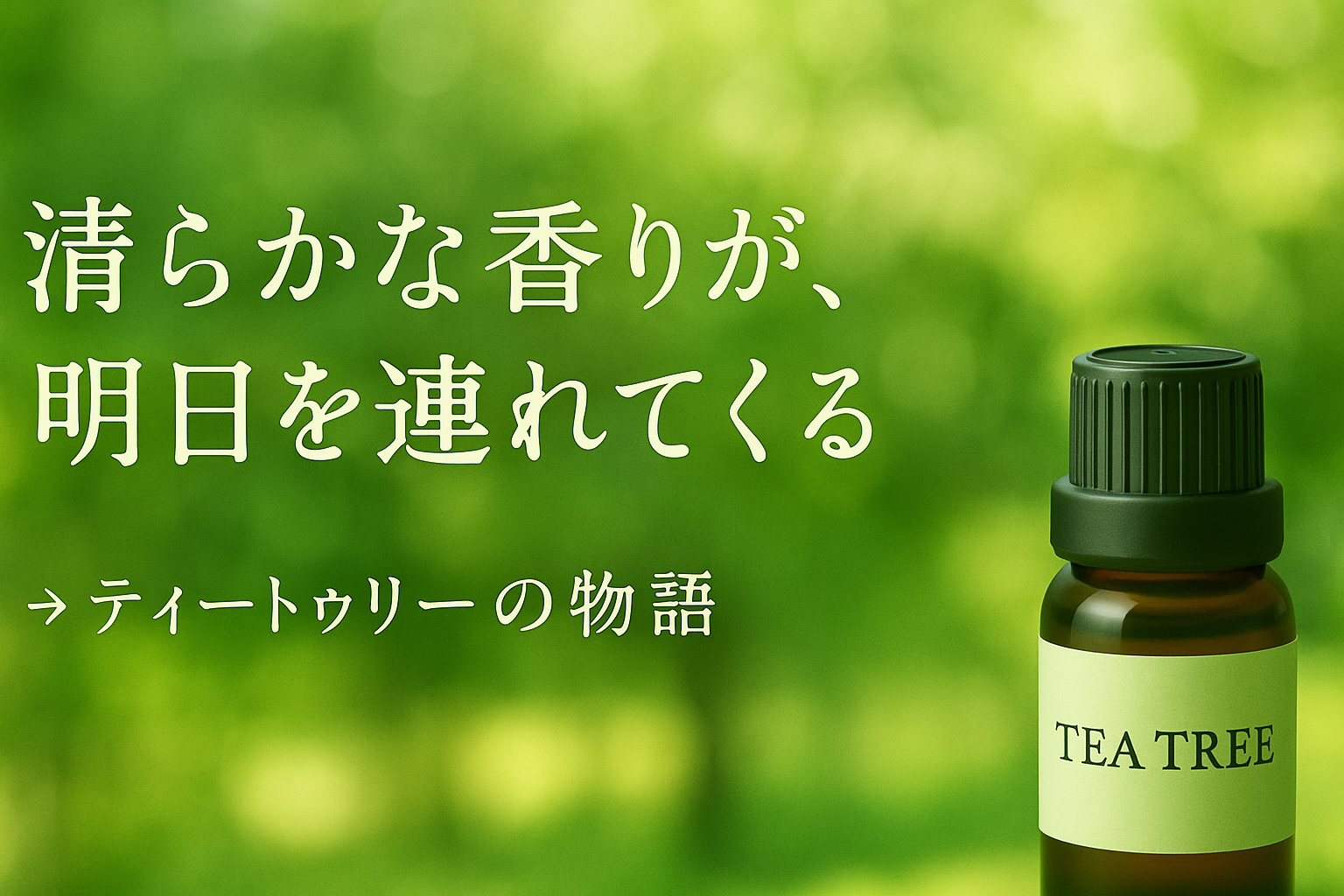 ✨ 清らかな香りが、明日を連れてくる。 ― ティートゥリーの物語 ―
