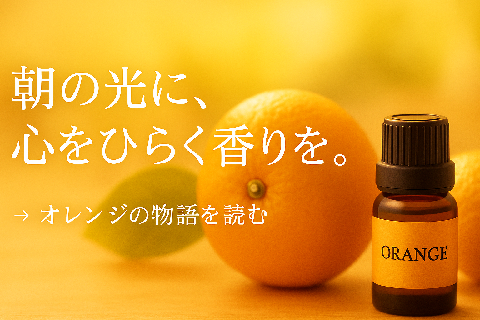 🌅 朝の光に、心をひらく香りを。 ― オレンジの物語 ―