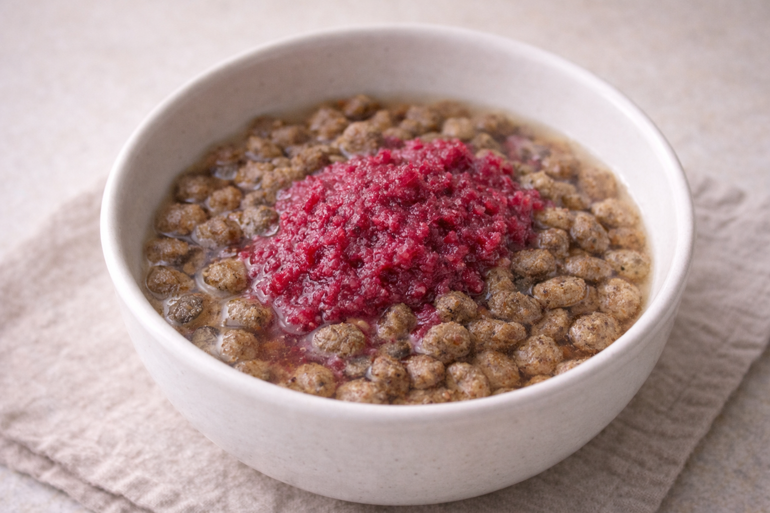 トッピングで補う。