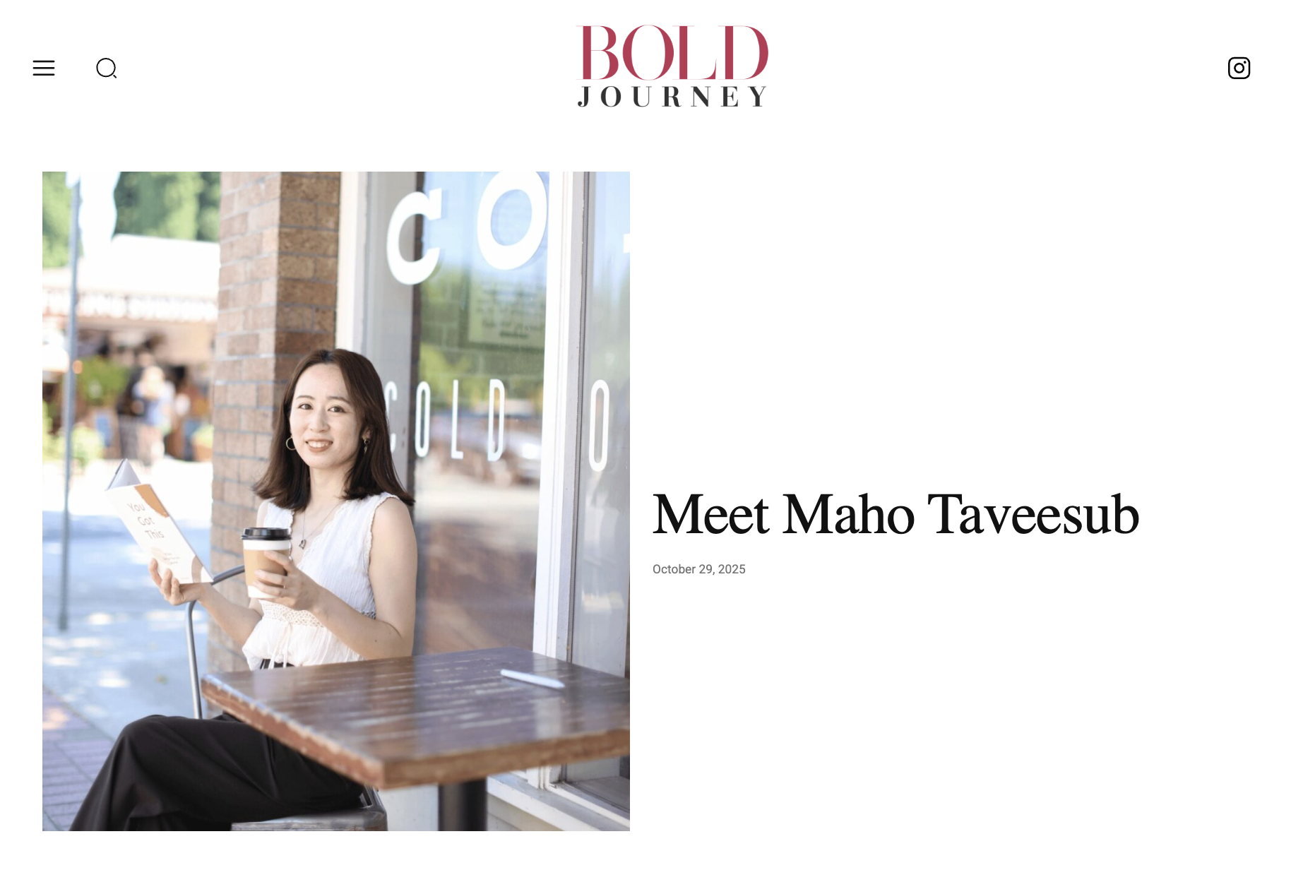 インタビュー記事が掲載されました【英語】