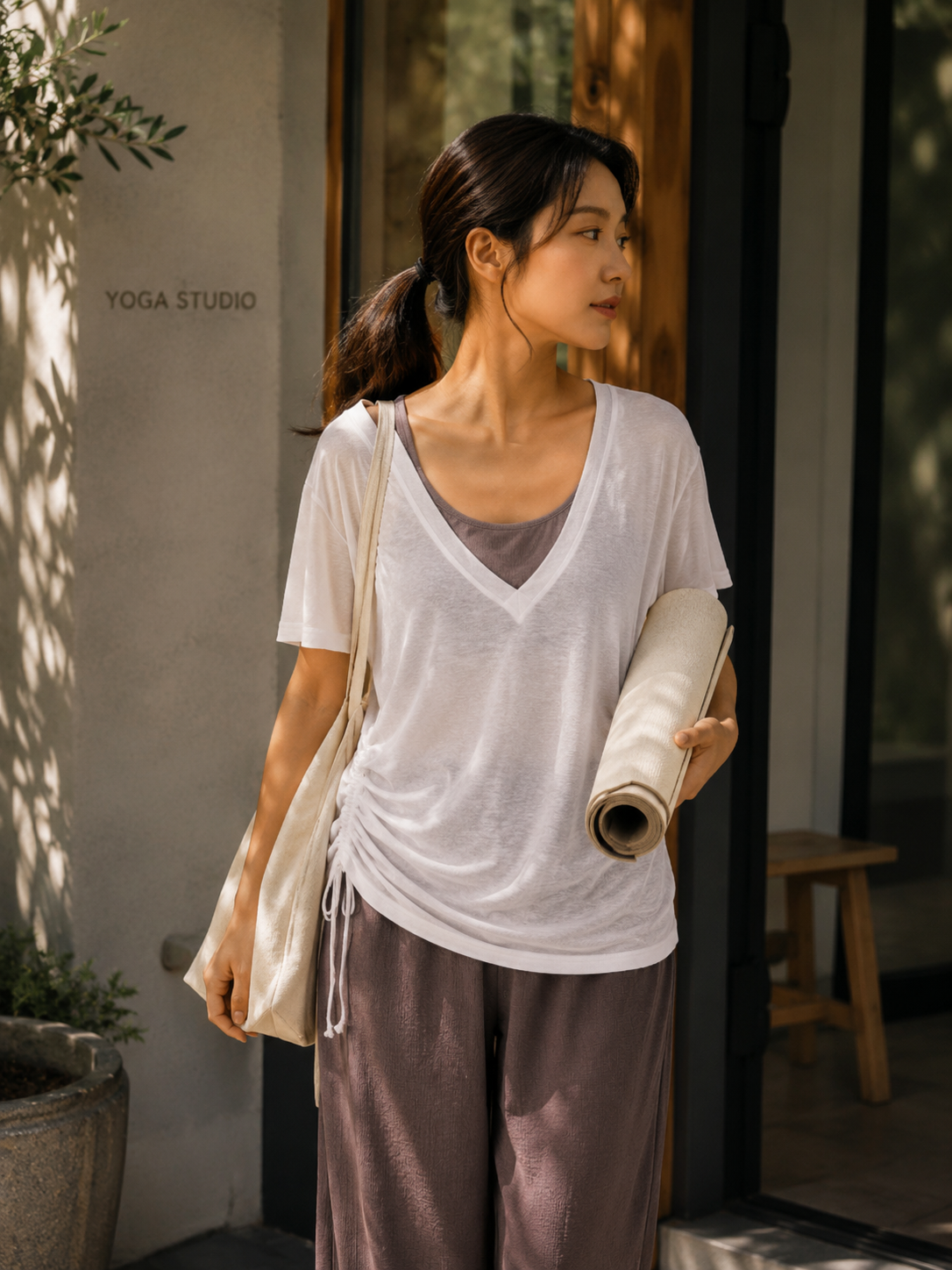 Yoga → morning cafe