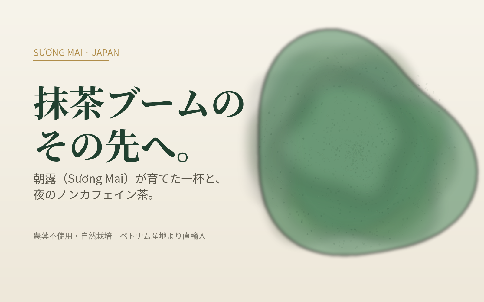 抹茶が品薄・高騰の今|霧が育てたベトナム抹茶と、夜のノンカフェイン茶