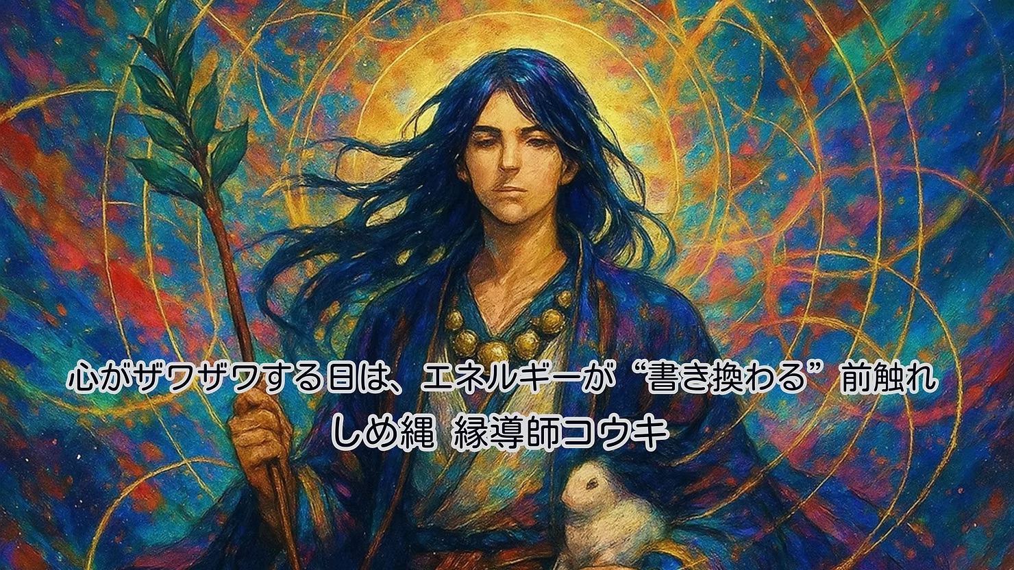 心がザワザワする日は、エネルギーが“書き換わる”前触れ|しめ縄 縁導師コウキ