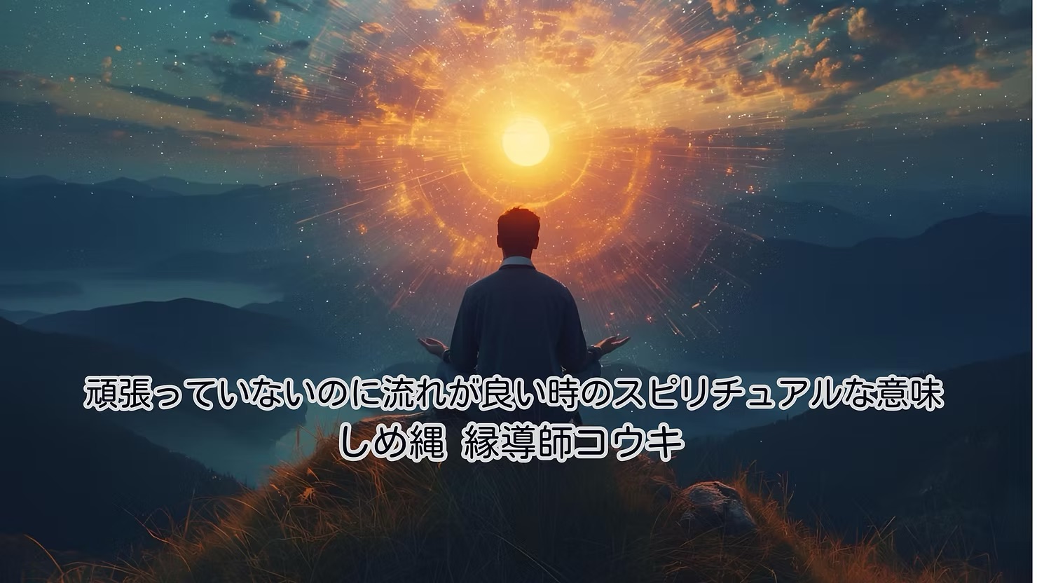 頑張っていないのに流れが良い時のスピリチュアルな意味|しめ縄 縁導師コウキ