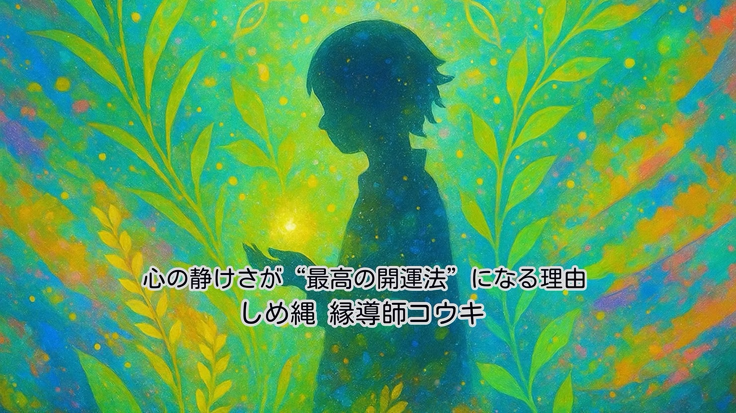 心の静けさが“最高の開運法”になる理由|しめ縄 縁導師コウキ