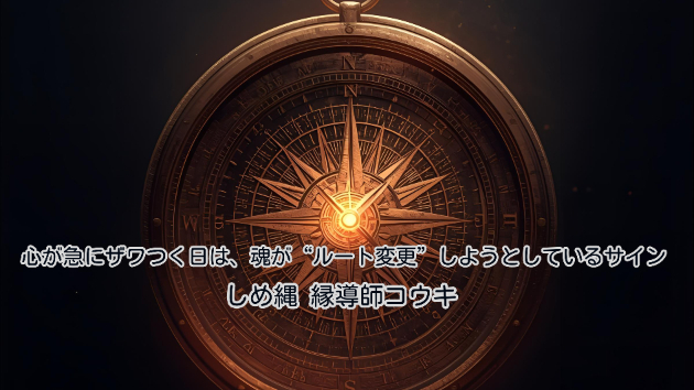 心が急にザワつく日は、魂が“ルート変更”しようとしているサイン｜しめ縄 縁導師コウキ