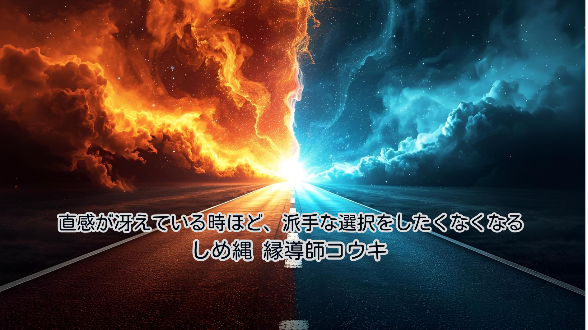 直感が冴えている時ほど、派手な選択をしたくなくなる|しめ縄 縁導師コウキ