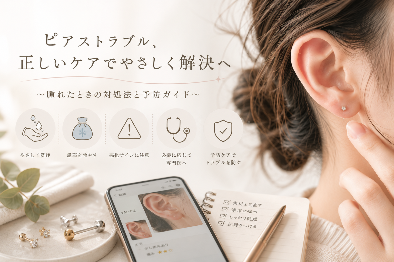 ピアスホールがパンパンに腫れた時の対処法と予防ガイド:医学的視点からの完全解説