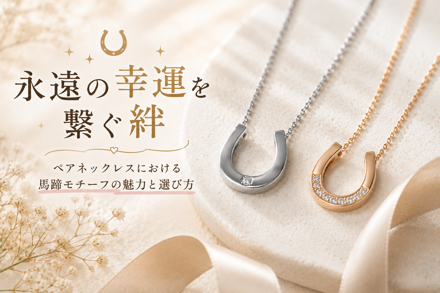 永遠の幸運を繋ぐ絆：ペアネックレスにおける馬蹄モチーフの魅力と選び方