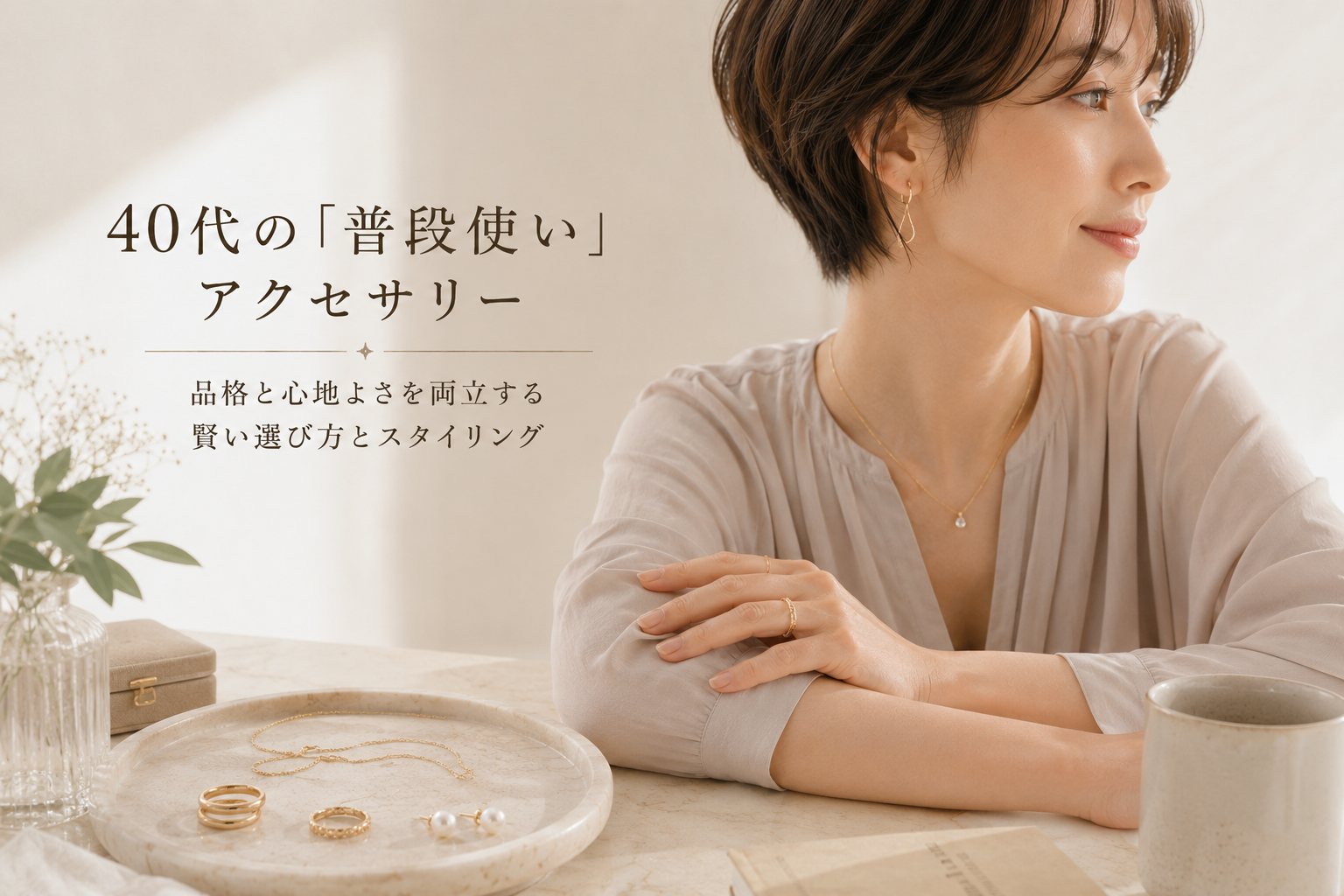 40代の「普段使い」アクセサリー：品格と心地よさを両立する賢い選び方とスタイリング