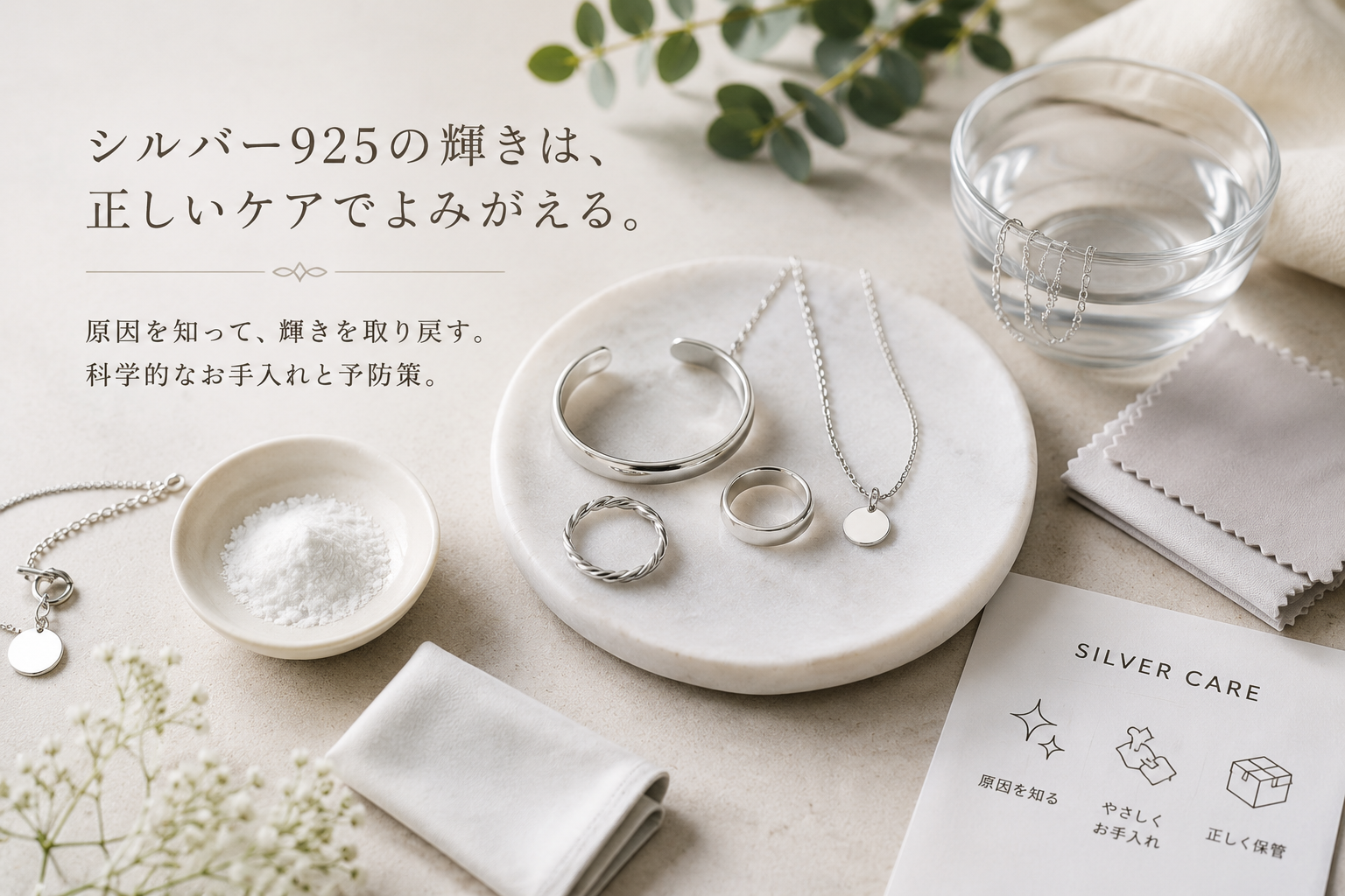 シルバー925が変色する原因とは？輝きを取り戻す科学的なお手入れと予防策