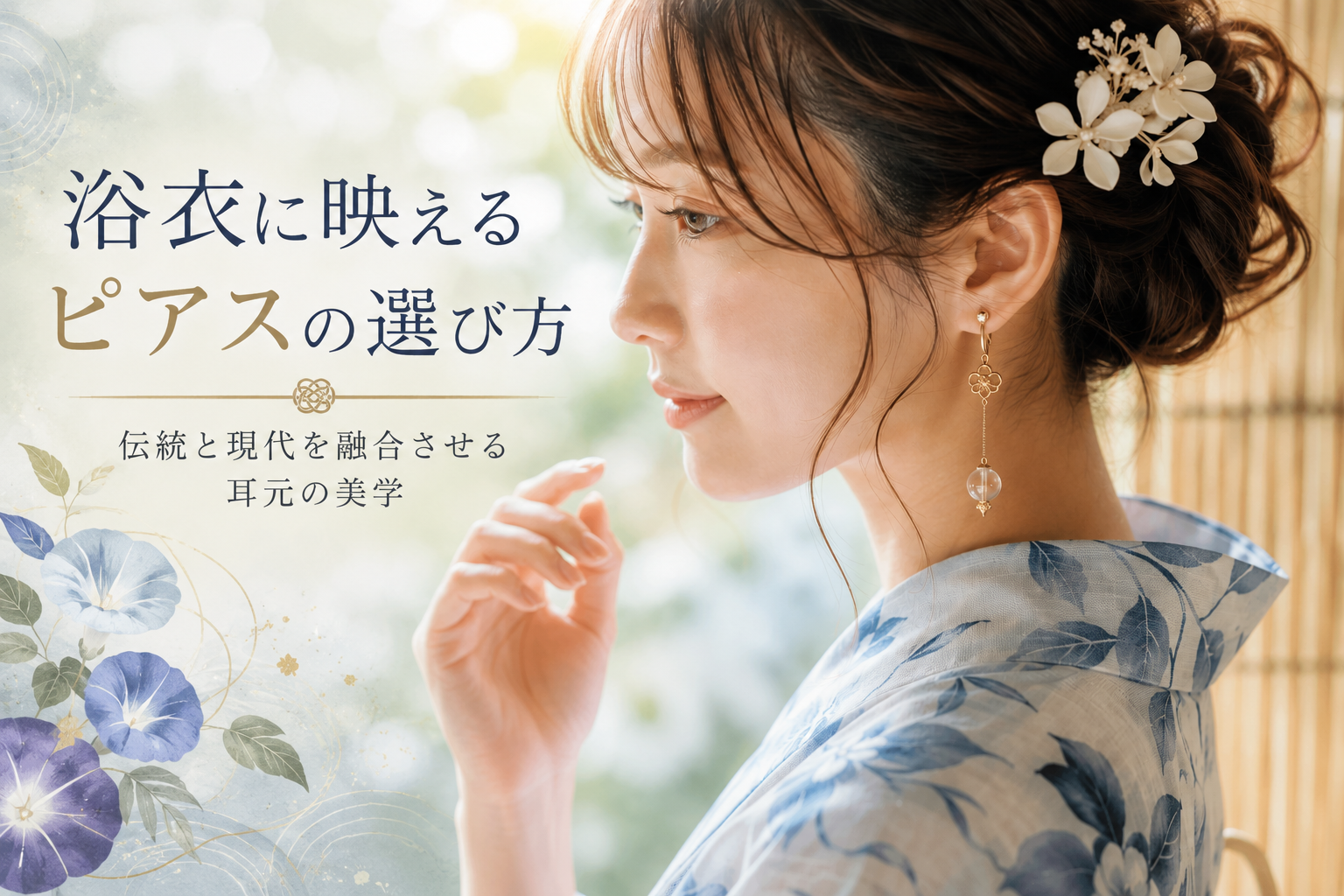 浴衣に映えるピアスの選び方：伝統と現代を融合させる耳元の美学