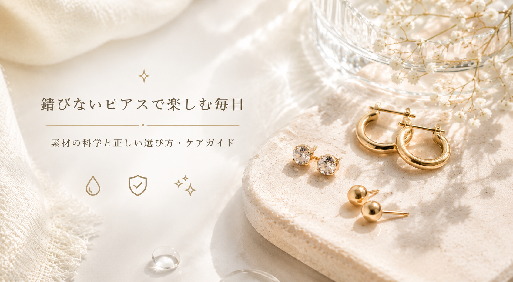 錆びないピアスで楽しむ毎日：素材の科学と正しい選び方・ケアガイド