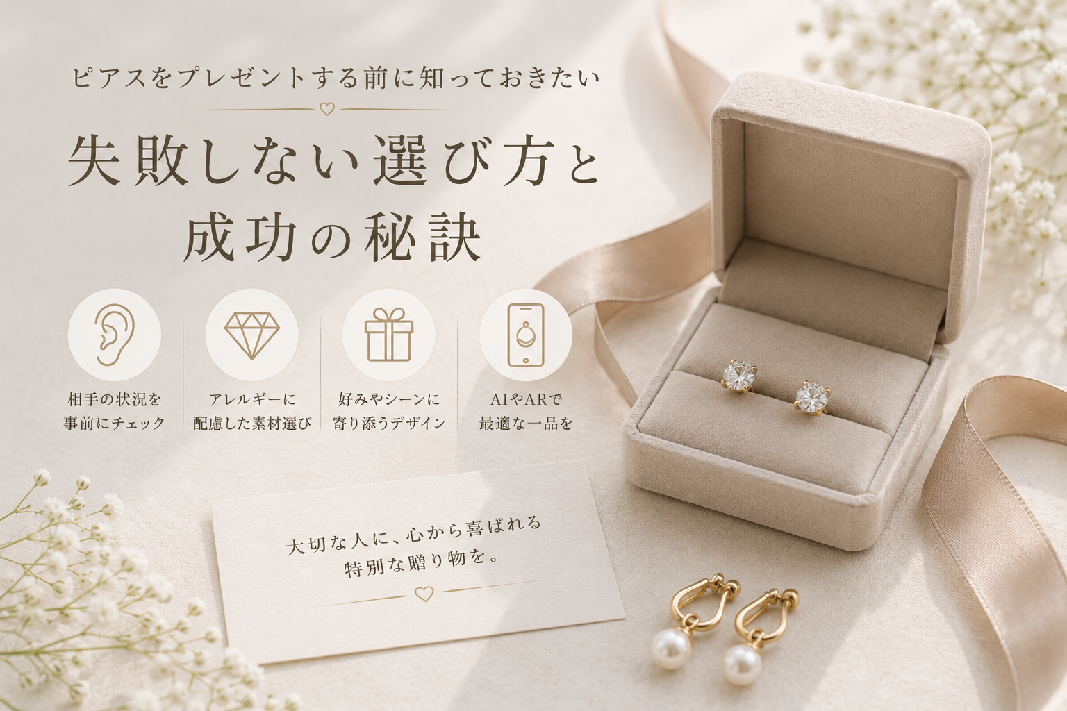 ピアスをプレゼントされて「嬉しくない」と感じる理由とは？失敗しない選び方と成功の秘訣