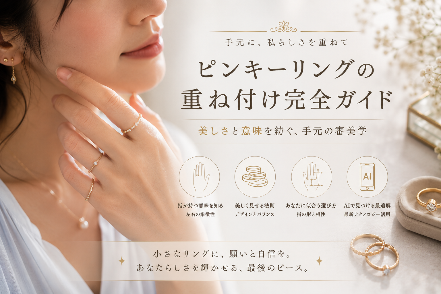 ピンキーリングの重ね付け美学:手元を彩る審美学的法則と象徴的意味の統合